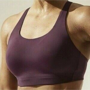 Athleta Sports Bra Size 32DD Advance High Impact Gym Running Purple Workout